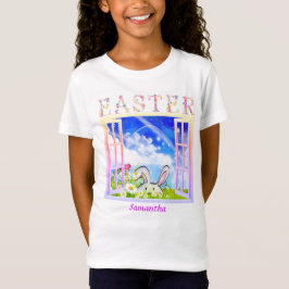Camiseta Ventana de prado de primavera de Pascua personaliz