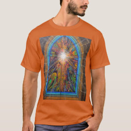 Camiseta Ventana de vidrio manchado de la iglesia