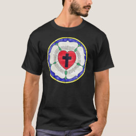 Camiseta Ventana de vidrio tintado de la Rosa de Lutero