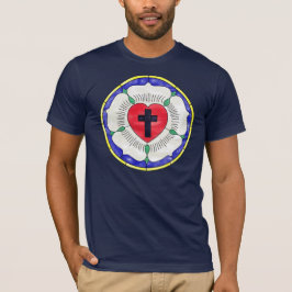 Camiseta Ventana de vidrio tintado de la Rosa de Lutero