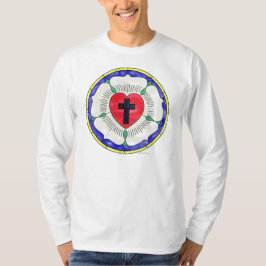 Camiseta Ventana de vidrio tintado de la Rosa de Lutero