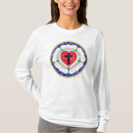 Camiseta Ventana de vidrio tintado de la Rosa de Lutero