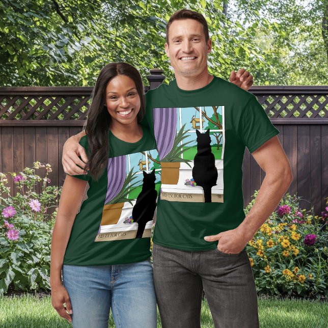 Camiseta Ventana de visualización de gato negro (Subido por el creador)