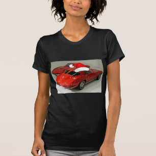Camiseta Ventana dividida de color rojo Corvette navidad cl