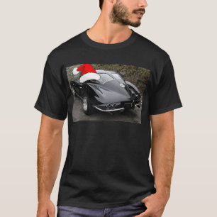 Camiseta Ventana/Navidades divididos en negro Corvette