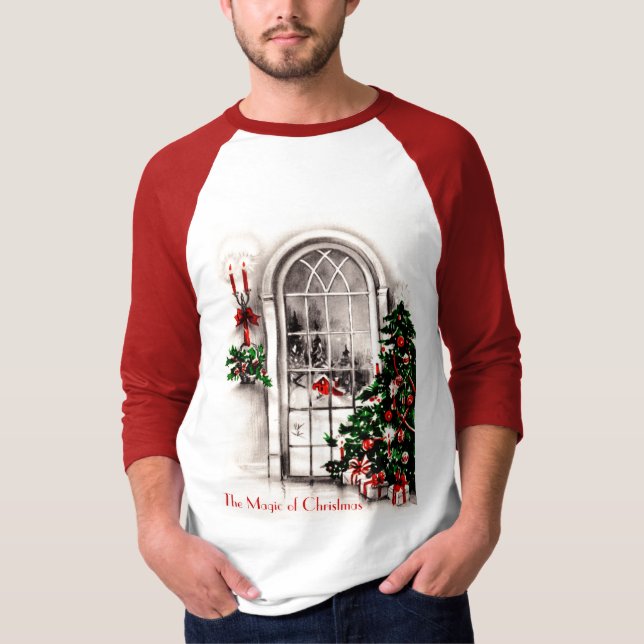 Camiseta Ventana navidades Mens Shirt (Anverso)