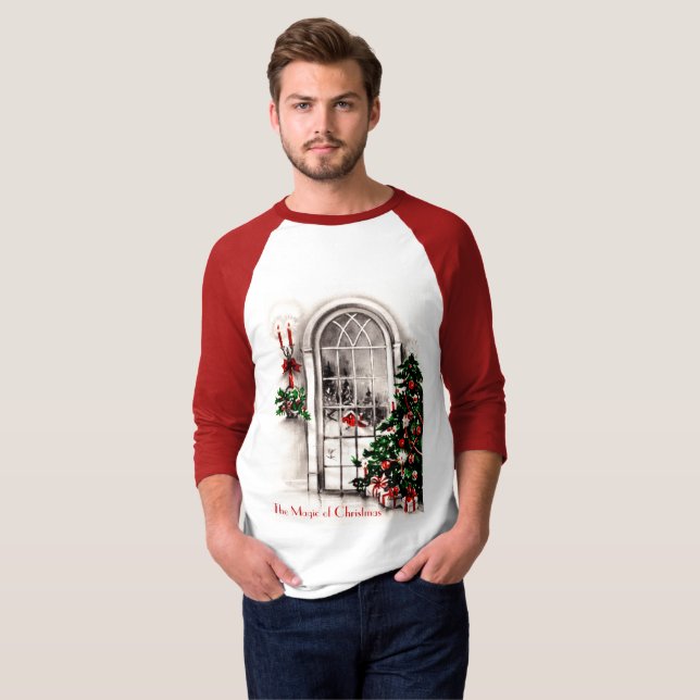 Camiseta Ventana navidades Mens Shirt (Anverso completo)