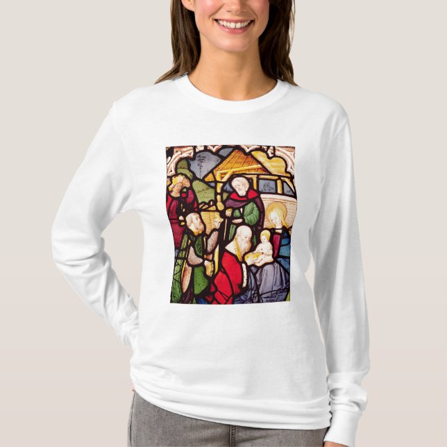 Camiseta Ventana que representa la adoración de unos de los (Anverso)