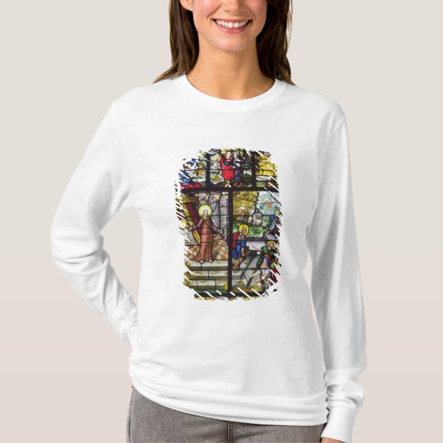 Camiseta Ventana que representa la reunión del maná (Anverso)