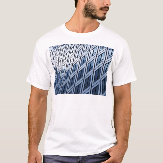 Camiseta Ventanas abstractas azul gris (Anverso)