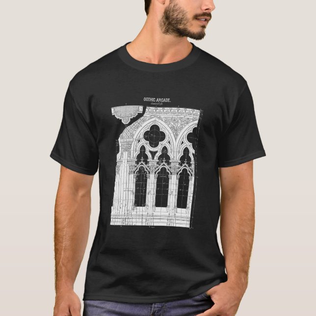 Camiseta Ventanas de la Catedral de la Catedral de Arquitec (Anverso)