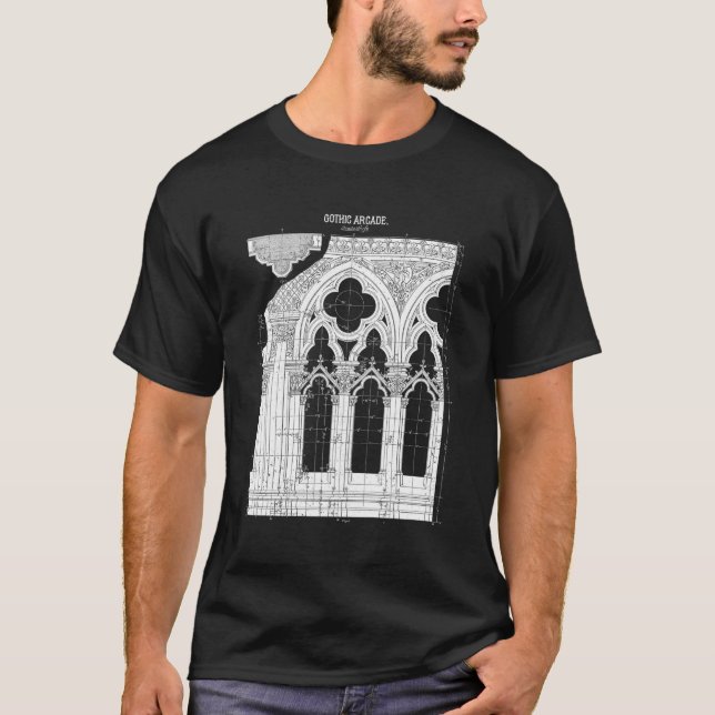 Camiseta Ventanas de la Catedral de la Catedral de Arquitec (Anverso)