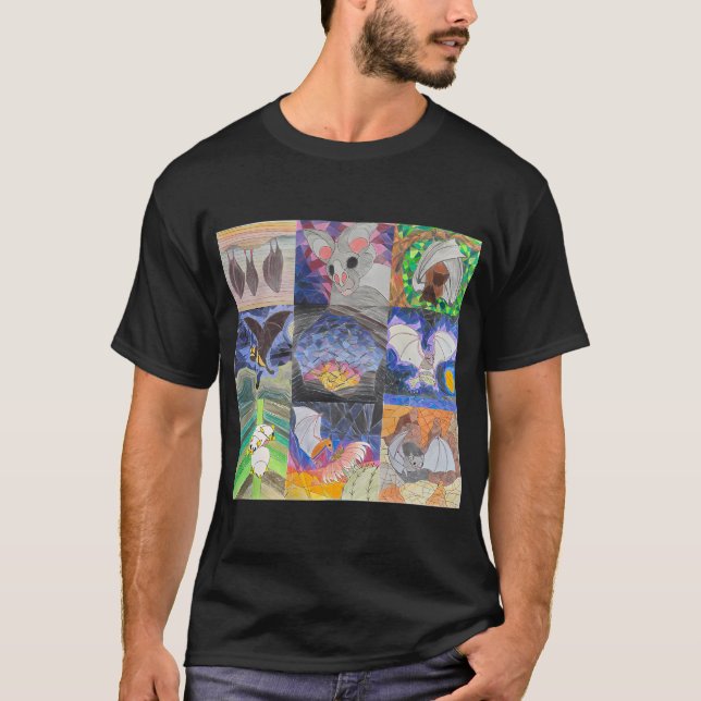 Camiseta Ventanas de murciélago manchado (Anverso)