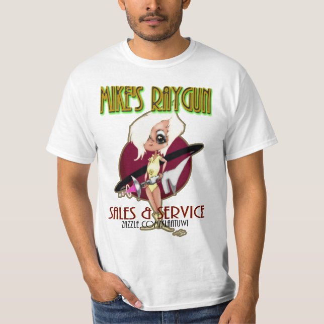 Camiseta Ventas y servicio de Raygun de los micrófonos (Anverso)