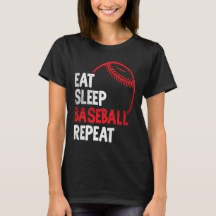 Camiseta Ventilador de béisbol Eye Sleep Béisbol Repetir Bé