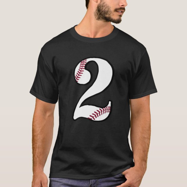 Camiseta Ventilador De Béisbol Número 2 Dos Ventiladores De (Anverso)
