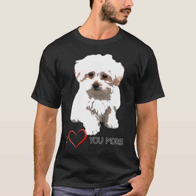 Camiseta Ventilador De Cachorros De Perro De Malta (Anverso)