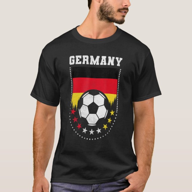 Camiseta Ventilador de fútbol de bandera de Alemania (Anverso)