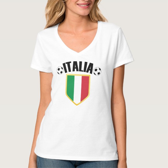Camiseta Ventilador de la bandera italiana de Italia (Anverso)
