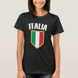 Camiseta Ventilador de la bandera italiana del Escudo itali