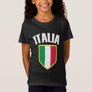 Camiseta Ventilador de la bandera italiana del Escudo itali