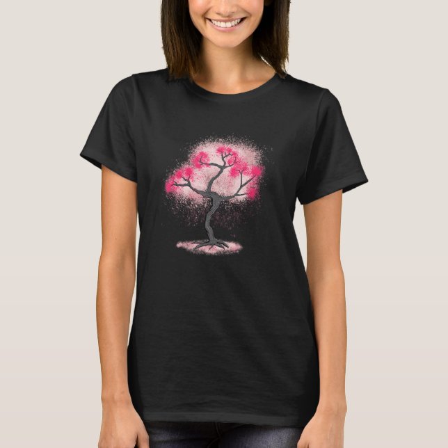 Camiseta Ventilador de la cultura japonesa del árbol sakura (Anverso)