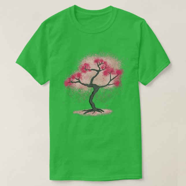 Camiseta Ventilador de la cultura japonesa Sakura Tree (Diseño del anverso)