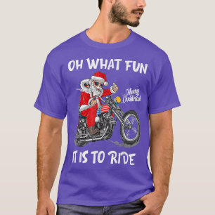 Camiseta Ventilador de motocicleta Santa Feliz Navidad