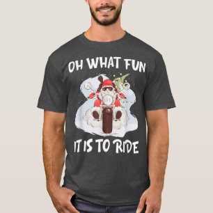Camiseta Ventilador de motocicleta Santa Feliz Navidad Navi