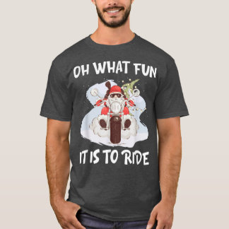 Camiseta Ventilador de motocicleta Santa Feliz Navidad Navi