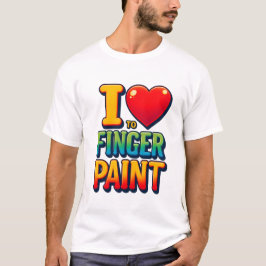 Camiseta Ventilador de pintura de dedos - Vibrante expresió