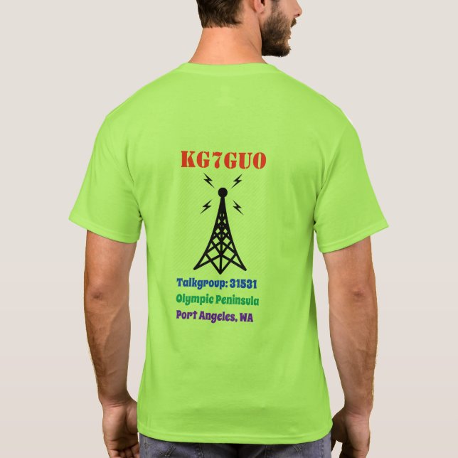 Camiseta Ventilador de radio AnyTone Ham (Reverso)