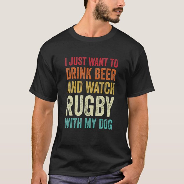 Camiseta Ventilador De Rugby Y Mi Perro (Anverso)