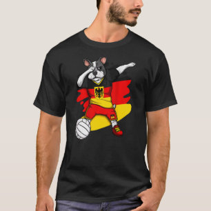 Camiseta Ventilador de voleibol alemán Dabbing Bulldog fran