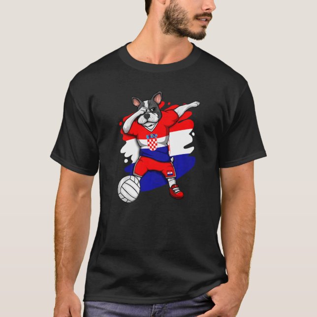 Camiseta Ventilador de voleibol de Croacia en el Bulldog fr (Anverso)
