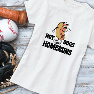 Camiseta Ventilador Del Béisbol Y Los Perros Calientes