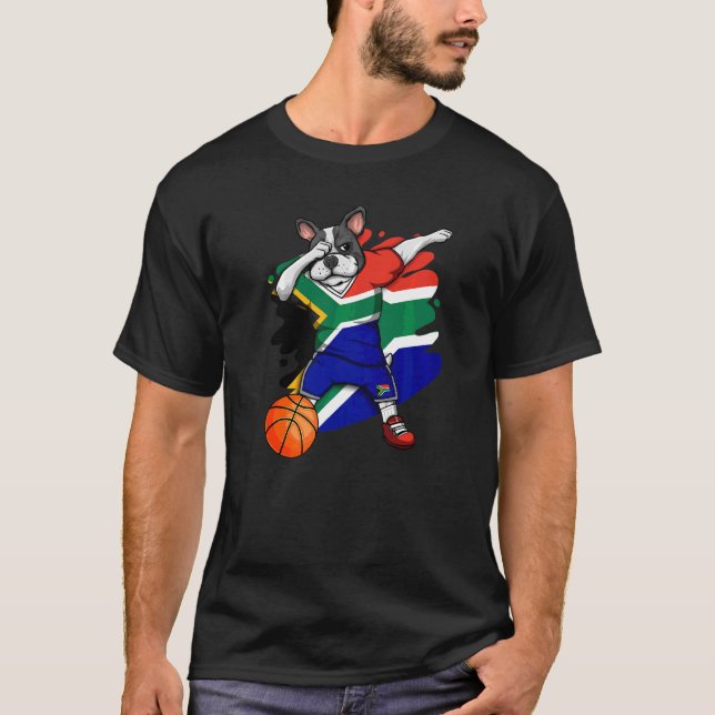Camiseta Ventilador del Bulldog francés Dabbing Sudáfrica (Anverso)