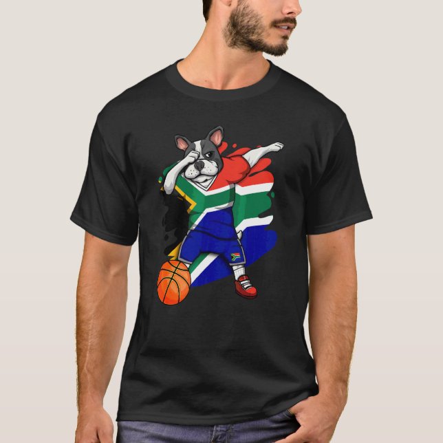 Camiseta Ventilador del Bulldog francés Dabbing Sudáfrica (Anverso)
