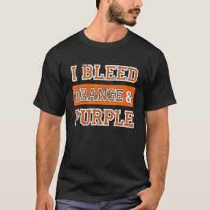 Camiseta Ventilador del equipo deportivo Naranja y púrpura