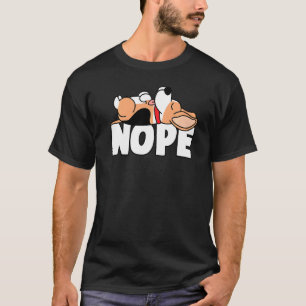 Camiseta Ventilador del Napping Beagle Tee Nope Lazy Dogs M