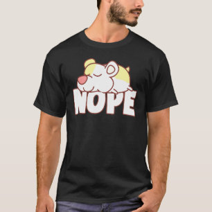 Camiseta Ventilador del Napping Hamster Tee Nope Lazy Masco