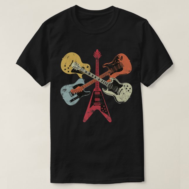 Camiseta Ventilador musical rock de la colección de guitarr (Diseño del anverso)