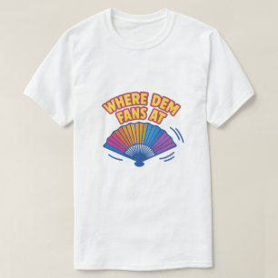 Camiseta Ventilador plegable multicolor: "Dónde están los v
