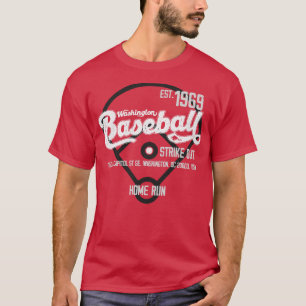 Camiseta Ventilador Vintage Washington Baseball Est 1969