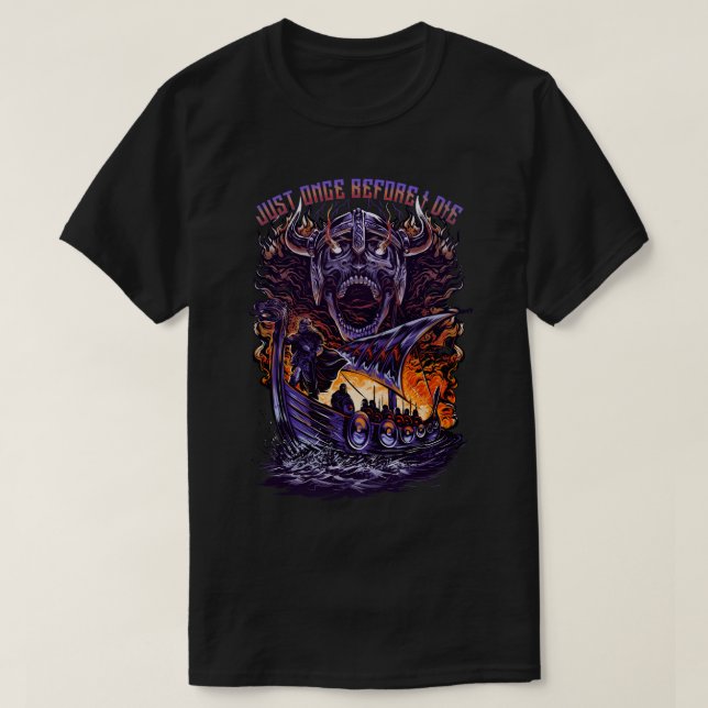 Camiseta Ventiladores De Vikings Una Vez Antes De Morir Fie (Diseño del anverso)