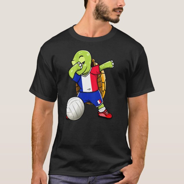 Camiseta Ventiladores de voleibol de Francia de tortuga Dab (Anverso)