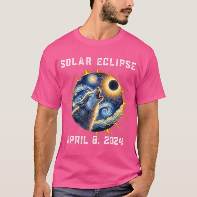 Camiseta Ventiladores de Wolf Totality Solar Eclipse 2024 W (Anverso)