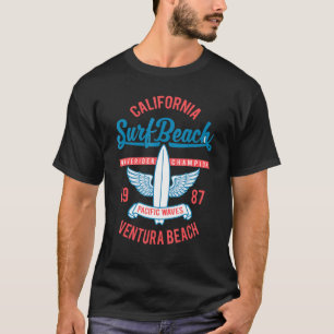 Camiseta Ventura Beach California Surf Pacific Waves Summer