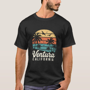 Camiseta Ventura California Atardecer Retro Palma Playa