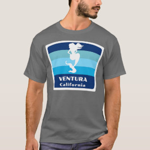Camiseta Ventura California CA Beach Swimming Mermaid Silho